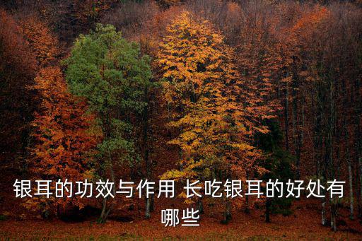 銀耳的功效與作用 長吃銀耳的好處有哪些