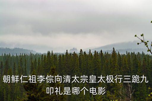 朝鮮仁祖李倧向清太宗皇太極行三跪九叩禮是哪個(gè)電影