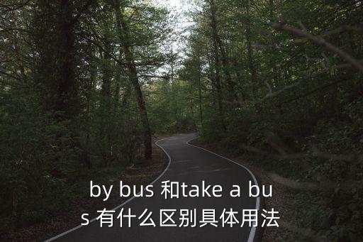 by bus 和take a bus 有什么區別具體用法