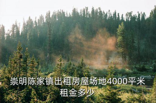 崇明陳家鎮出租房屋場地4000平米租金多少