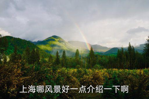 上海哪風景好一點介紹一下啊