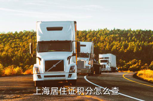 上海居住證積分怎么查