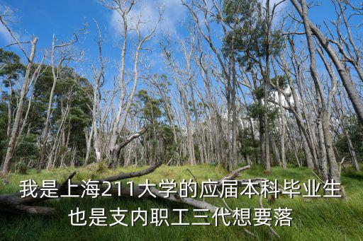 我是上海211大學的應屆本科畢業生也是支內職工三代想要落