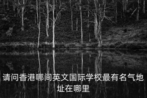 請問香港哪間英文國際學校最有名氣地址在哪里