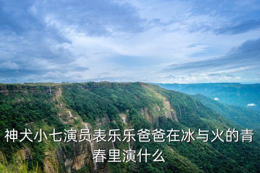 神犬小七演員表樂(lè)樂(lè)爸爸在冰與火的青春里演什么