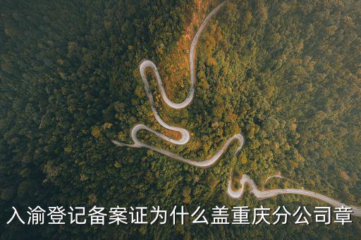 入渝登記備案證為什么蓋重慶分公司章