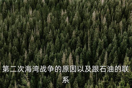 第二次海灣戰(zhàn)爭的原因以及跟石油的聯(lián)系