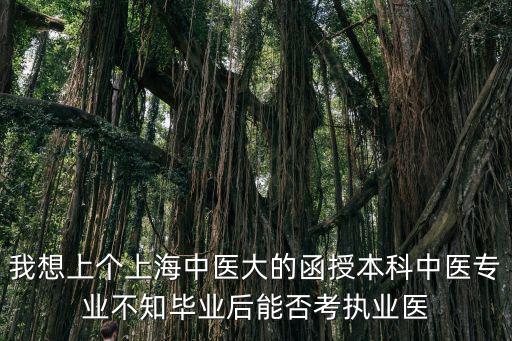 我想上個上海中醫大的函授本科中醫專業不知畢業后能否考執業醫