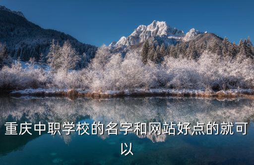 重慶中職學校的名字和網站好點的就可以