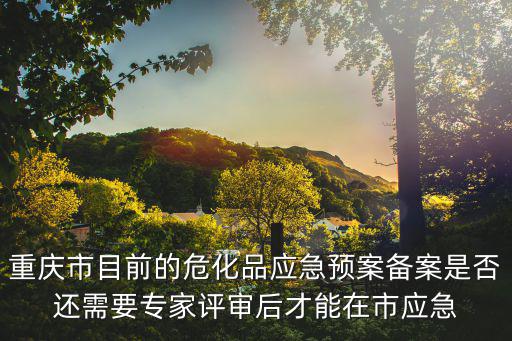 重慶市目前的危化品應急預案備案是否還需要專家評審后才能在市應急
