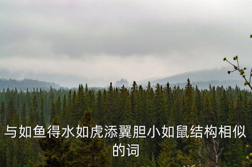 與如魚得水如虎添翼膽小如鼠結構相似的詞