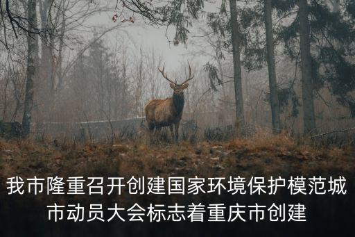 我市隆重召開創(chuàng)建國家環(huán)境保護(hù)模范城市動(dòng)員大會(huì)標(biāo)志著重慶市創(chuàng)建