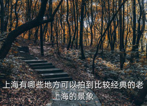 上海有哪些地方可以拍到比較經典的老上海的景象