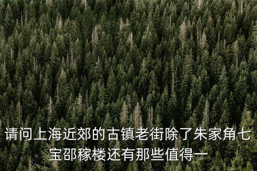 上海老街景點(diǎn)有哪些，請(qǐng)問(wèn)上海近郊的古鎮(zhèn)老街除了朱家角七寶邵稼樓還有那些值得一