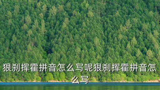 狠剎揮霍拼音怎么寫呢狠剎揮霍拼音怎么寫