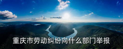 重慶市勞動糾紛向什么部門舉報