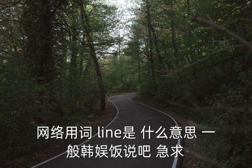 網(wǎng)絡(luò)用詞 line是 什么意思 一般韓娛飯說吧 急求