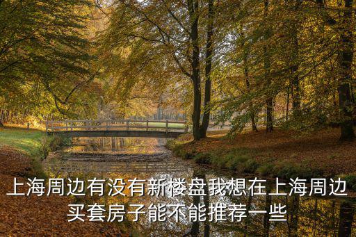 上海周邊有沒有新樓盤我想在上海周邊買套房子能不能推薦一些