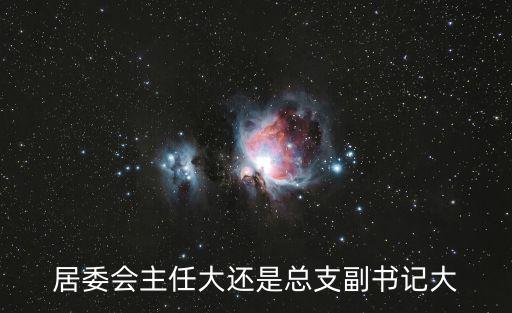 居委會主任大還是總支副書記大