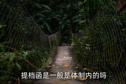  提檔函是一般是體制內的嗎