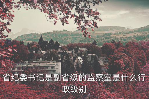 省紀(jì)委書記是副省級的監(jiān)察室是什么行政級別
