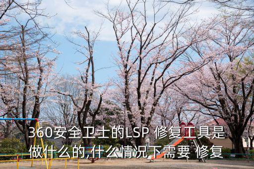 360安全衛(wèi)士的LSP 修復工具是做什么的,什么情況下需要 修復