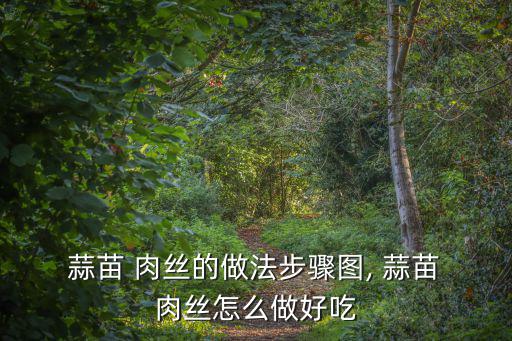  蒜苗 肉絲的做法步驟圖, 蒜苗 肉絲怎么做好吃