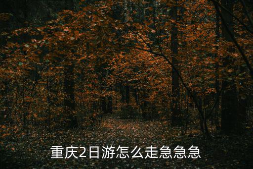 重慶2日游怎么走急急急