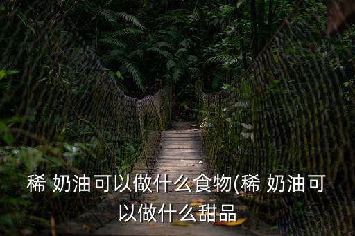 稀 奶油可以做什么食物(稀 奶油可以做什么甜品