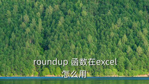  roundup 函數在excel怎么用