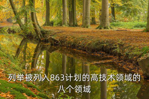 高新技術企業八大領域，列舉被列入863計劃的高技術領域的八個領域