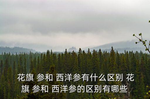  花旗 參和 西洋參有什么區(qū)別 花旗 參和 西洋參的區(qū)別有哪些