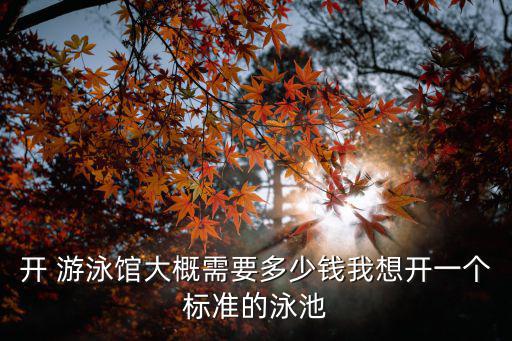 開 游泳館大概需要多少錢我想開一個標準的泳池