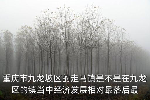 重慶市九龍坡區的走馬鎮是不是在九龍區的鎮當中經濟發展相對最落后最