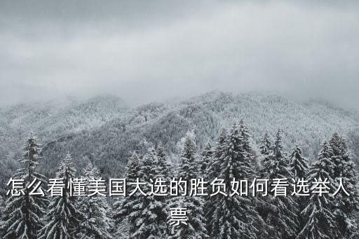 美國選票,美國大選:總統(tǒng)候選人贏得選舉人票就是得票數(shù)