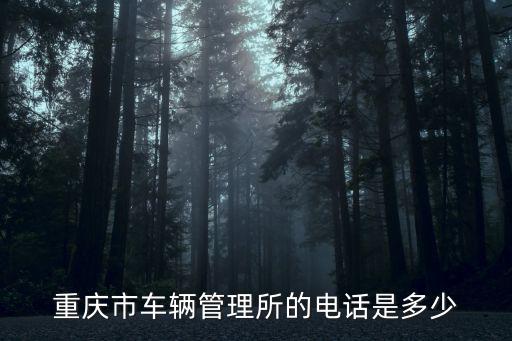 重慶市車輛管理所的電話是多少