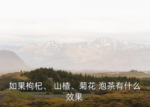 山楂泡茶,泡枸杞菊花茶可放入紅棗和山楂