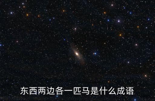 匹成語，東西兩邊各一匹馬是什么成語