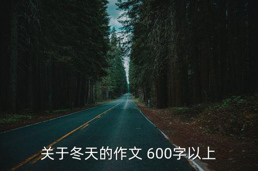 關于冬天的作文 600字以上