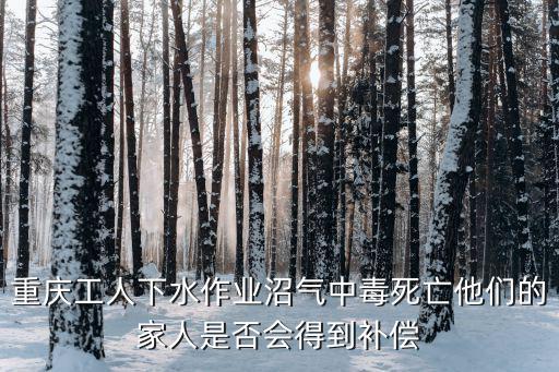 重慶工人下水作業沼氣中毒死亡他們的家人是否會得到補償