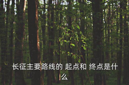  長征主要路線的 起點和 終點是什么