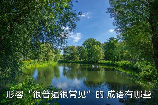 常見的成語,非常常見四個字:
