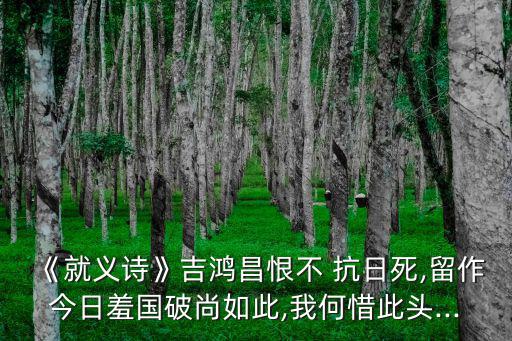 恨不抗日死,百戰(zhàn)新師被賊嚇苦戰(zhàn)三年獻(xiàn)出生命