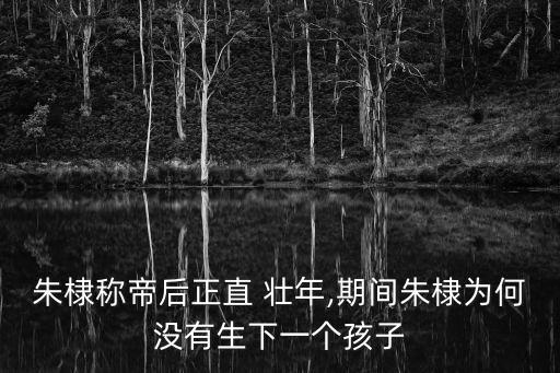 朱棣稱帝后正直 壯年,期間朱棣為何沒有生下一個孩子