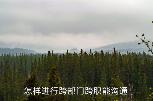 怎樣進行跨部門跨職能溝通