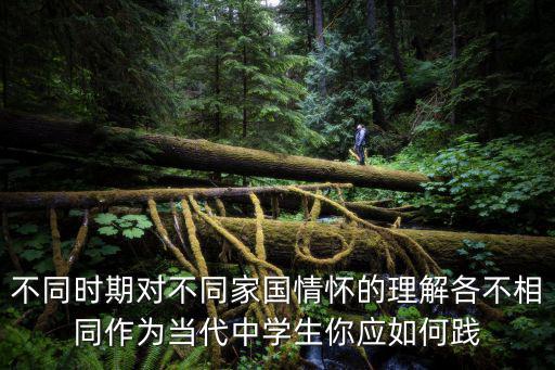 國家情懷，不同時期對不同家國情懷的理解各不相同作為當代中學生你應如何踐
