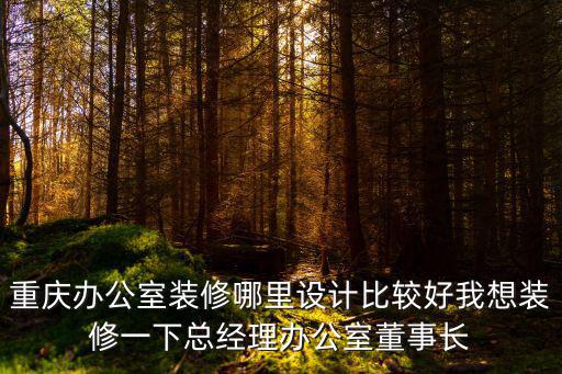 重慶辦公室裝修哪里設計比較好我想裝修一下總經理辦公室董事長