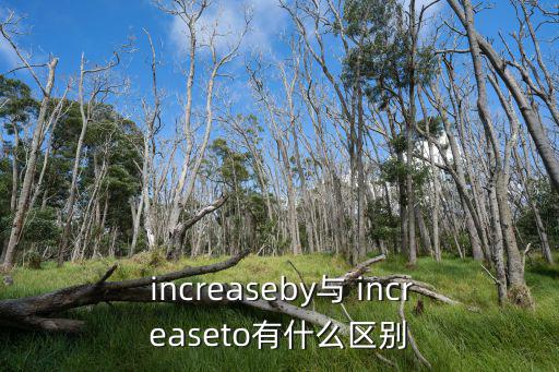 increaseby與 increaseto有什么區別