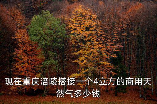 現(xiàn)在重慶涪陵搭接一個4立方的商用天然氣多少錢
