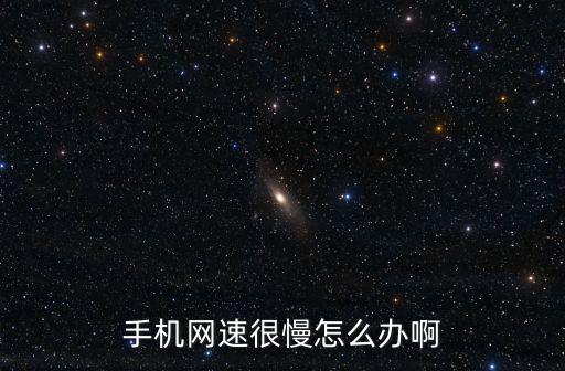 手機(jī)網(wǎng)速很慢怎么辦啊